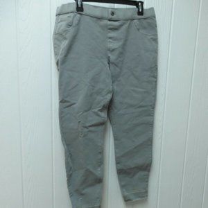 Nwot Zeza B by Hue Gray Raw Edge Denim Skimmer Leggings Sz XL ZL18036